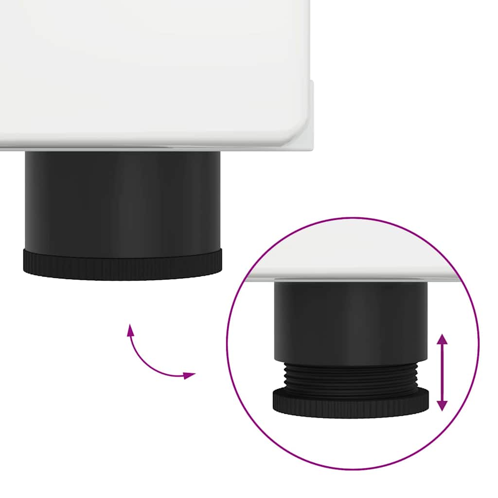 Komplet TV omaric s predalom Visok sijaj bela Konstruiran les - slika 13