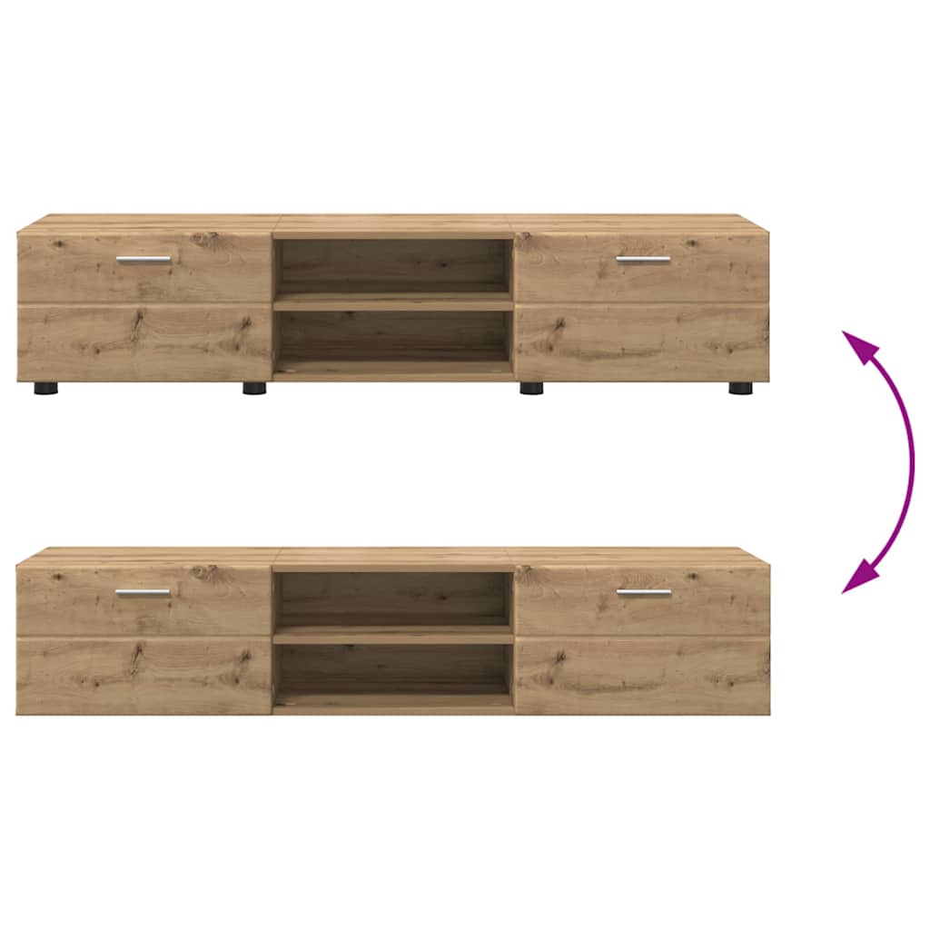 Komplet TV omaric s predalom Umetni hrast Konstruiran les - slika 13