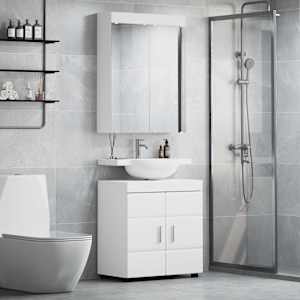 Komplet pohištva za kopalnico TULUM Bela Konstruiran les