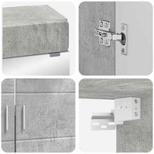 Sada koupelnového nábytku TULUM 2 pcs Betonově šedá - obrázek 9