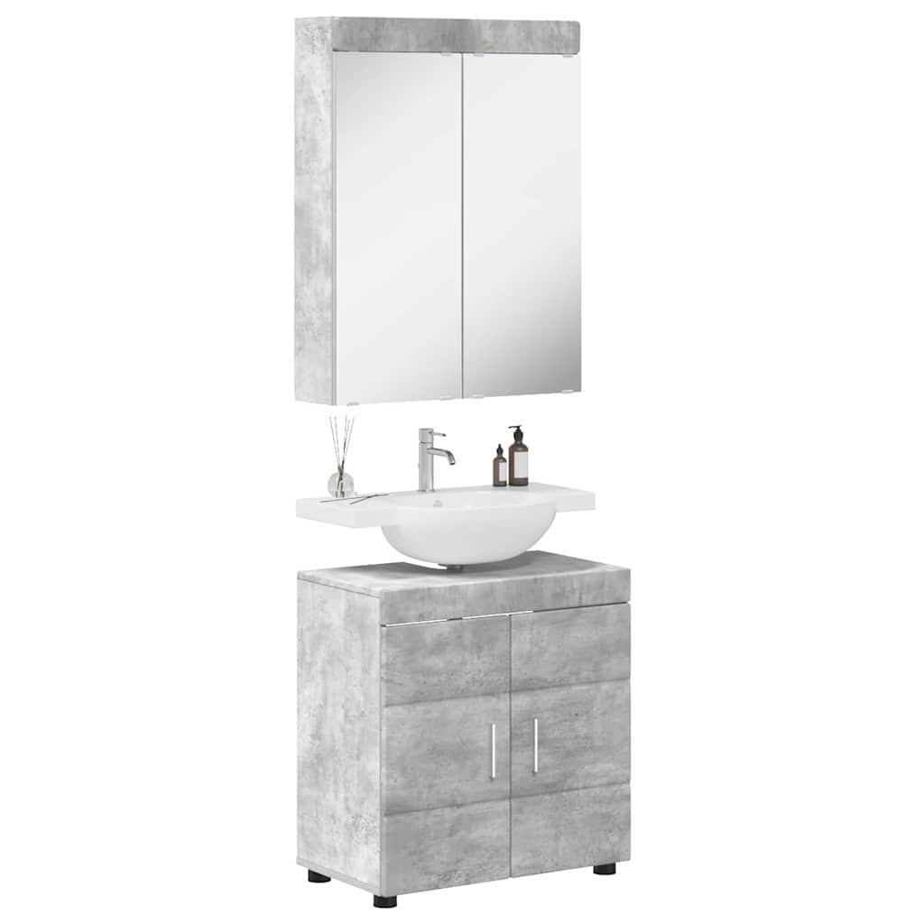vidaXL Set de mobilier pentru baie TULUM 2 pcs Gri din beton