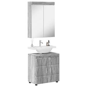Sada koupelnového nábytku TULUM 2 pcs Šedá Sonoma - obrázek 3