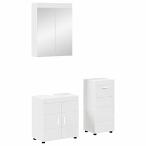 vidaXL Vannitoa m&ouml;&ouml;bleset TULUM 3 tk Valge 60 x 34 x 63 cm Tehispuit