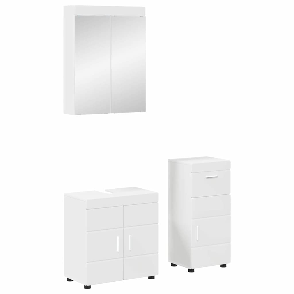 vidaXL Set de mobilier pentru baie cu sertar TULUM Alb Lemn compozit