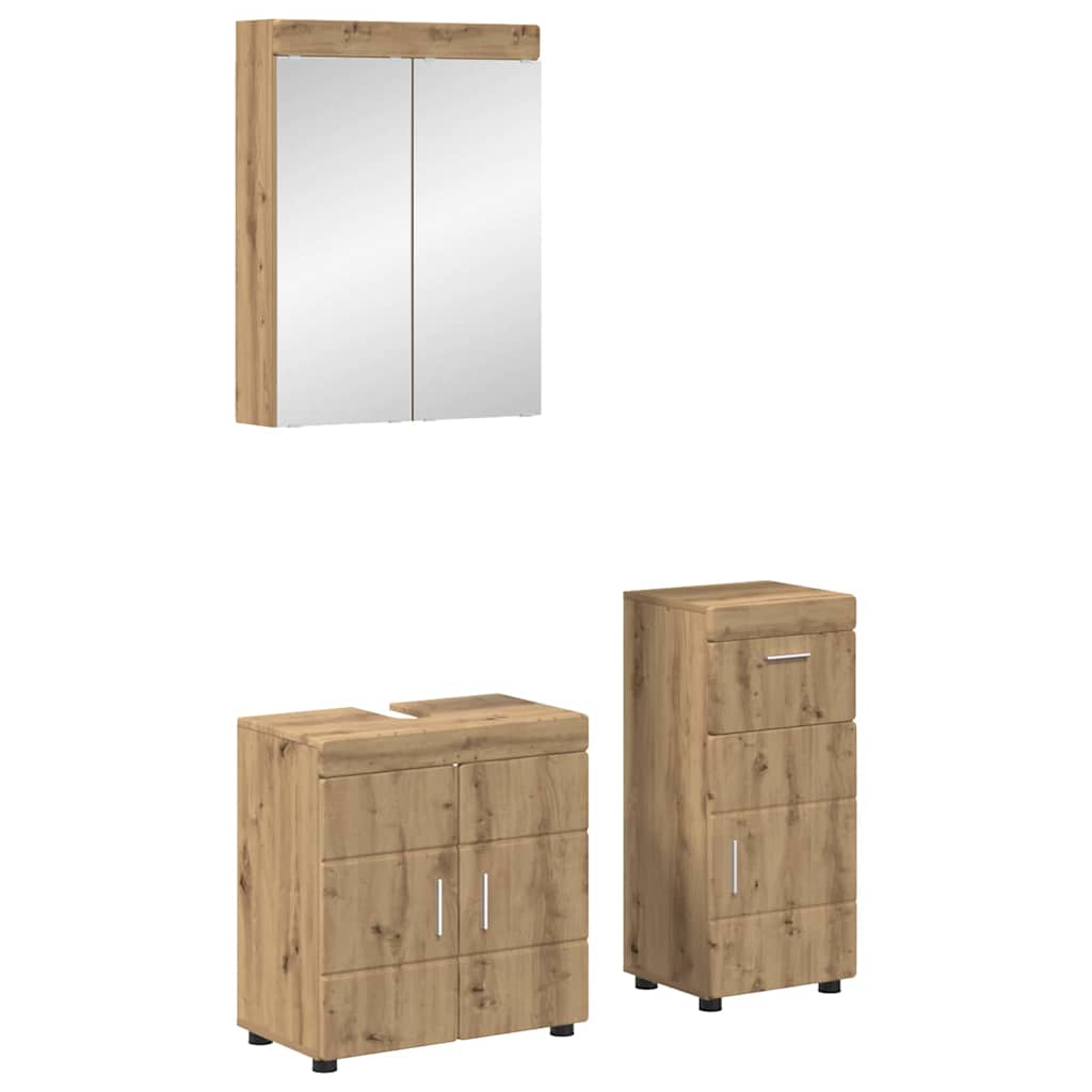 Komplet pohištva za kopalnico s predalom TULUM Umetni hrast