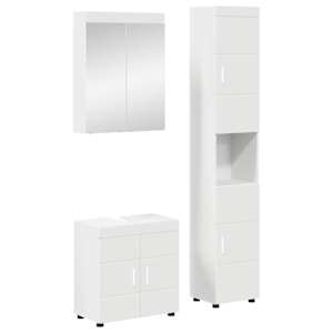 Komplet pohištva za kopalnico TULUM 3 pcs Bela 60 x 34 x 63 cm