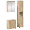 vidaXL Vannitoa m&ouml;&ouml;bleset TULUM 3 tk Sonoma tamm 60 x 34 x 63 cm