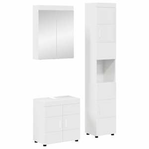 Komplet pohištva za kopalnico TULUM 3 pcs Visok sijaj bela