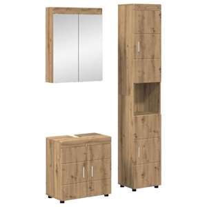 Sada koupelnového nábytku TULUM Artisanový dub kompozitní dřevo - obrázek 1