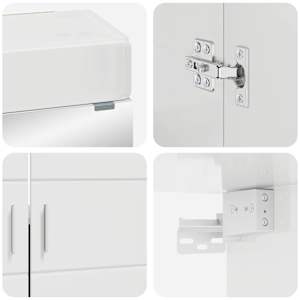 Sada koupelnového nábytku TULUM 4 pcs Vysoce lesklá bílá - obrázek 8