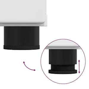 Sada koupelnového nábytku TULUM 4 pcs Vysoce lesklá bílá - obrázek 9
