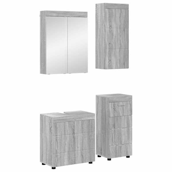 vidaXL Vannitoa m&ouml;&ouml;bleset TULUM 4 tk Hall Sonoma 60 x 34 x 63 cm