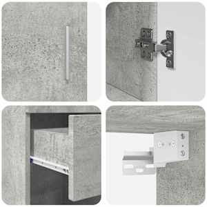 Sada koupelnového nábytku TULUM 5 pcs Betonově šedá - obrázek 12