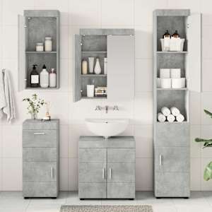 Sada koupelnového nábytku TULUM 5 pcs Betonově šedá - obrázek 4
