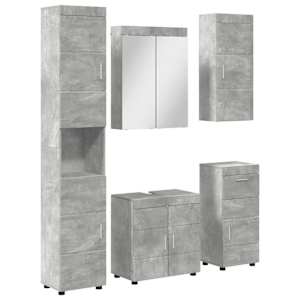 Sada koupelnového nábytku TULUM 5 pcs Betonově šedá - obrázek 2