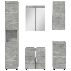 Sada koupelnového nábytku TULUM 5 pcs Betonově šedá - obrázek 11