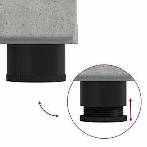 Sada koupelnového nábytku TULUM 5 pcs Betonově šedá - obrázek 16