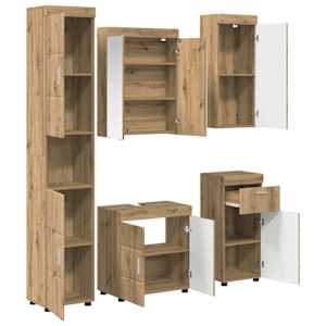 Sada koupelnového nábytku TULUM Artisanový dub kompozitní dřevo - obrázek 5