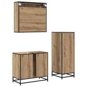 Sada koupelnového nábytku 3 pcs Artisanový dub kompozitní dřevo - obrázek 10