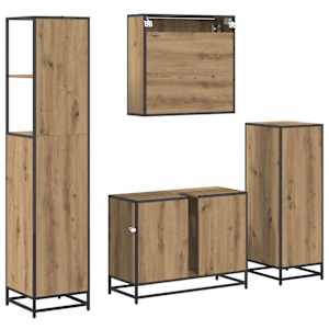 Sada koupelnového nábytku 4 pcs Artisanový dub kompozitní dřevo - obrázek 10