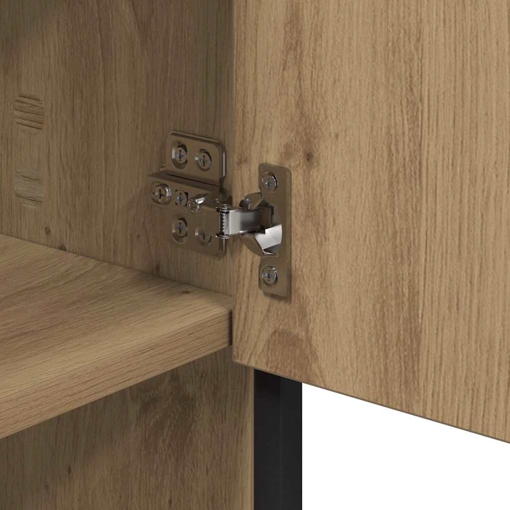 Vannitoa mööbleset riiuliga uksega 3 pcs Käsitööpuu Tehispuit - Image 5