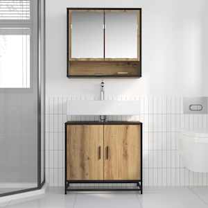 Sada koupelnového nábytku 2 pcs Artisanový dub kompozitní dřevo - obrázek 4
