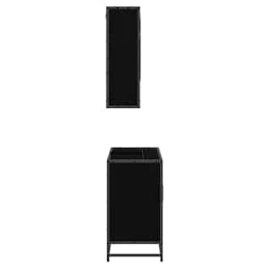 Sada koupelnového nábytku 2 pcs Černý dub kompozitní dřevo - obrázek 8
