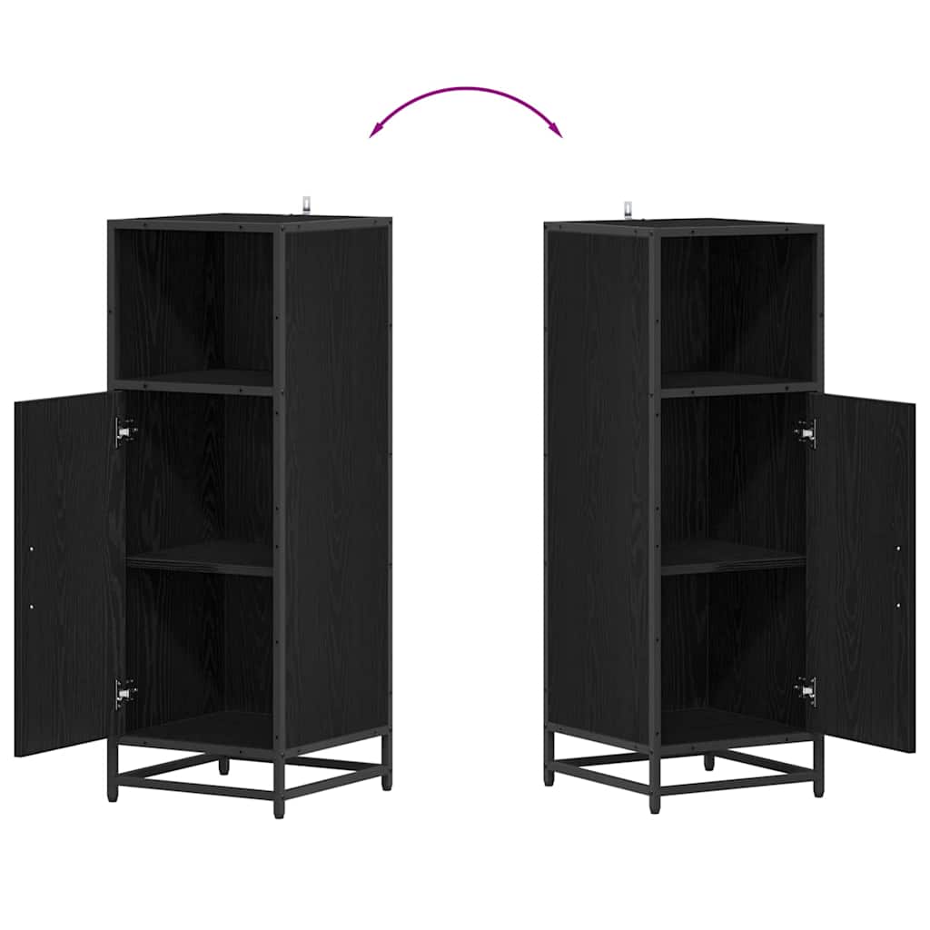 Sada koupelnového nábytku 4 pcs Černý dub kompozitní dřevo - obrázek 16