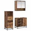 vidaXL Vannitoa m&ouml;&ouml;bleset 3 tk Vana puit 65 x 33 x 60 cm Tehispuit