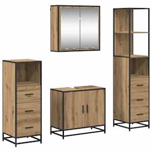 Sada koupelnového nábytku 4 pcs Artisanový dub kompozitní dřevo - obrázek 2