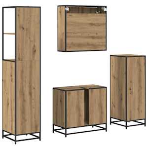 Sada koupelnového nábytku 4 pcs Artisanový dub kompozitní dřevo - obrázek 10