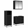 vidaXL Vannitoa m&ouml;&ouml;bleset 3 tk Must tamm 65 x 33 x 60 cm Tehispuit