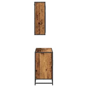 Sada koupelnového nábytku 2 pcs Staré dřevo kompozitní dřevo - obrázek 8