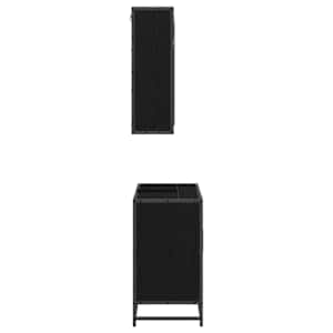 Sada koupelnového nábytku 2 pcs Černý dub kompozitní dřevo - obrázek 8
