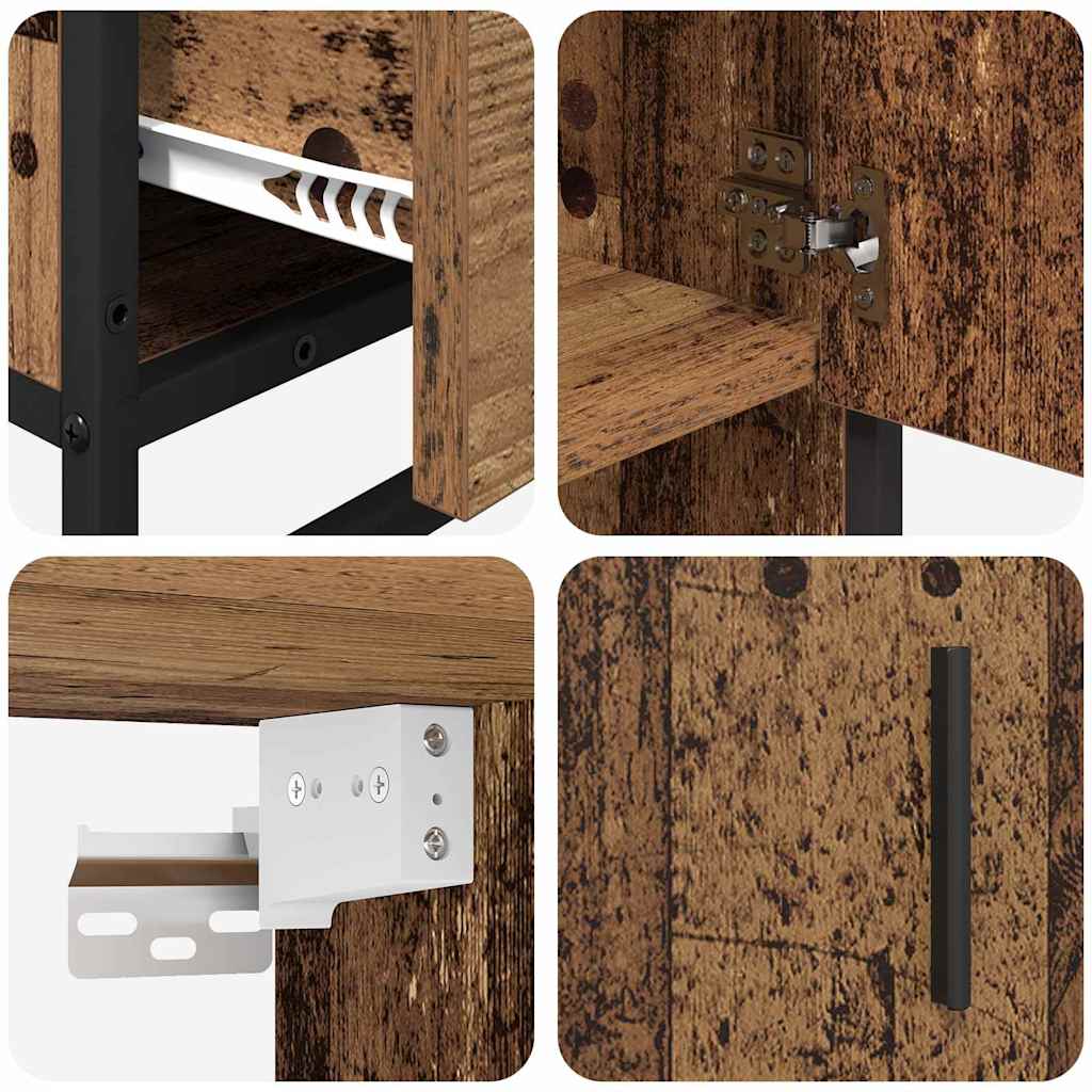 Vannitoa mööbleset sahtliga riiuliga 3 pcs Vana puit Tehispuit - Image 11