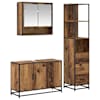 vidaXL Vannitoa m&ouml;&ouml;bleset 3 tk Vana puit 35 x 37,5 x 166 cm Tehispuit