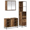 vidaXL Vannitoa m&ouml;&ouml;bleset 3 tk Vana puit 80 x 33 x 60 cm Tehispuit