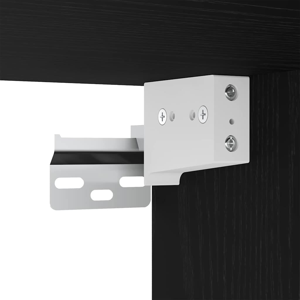 Set de mobilier pentru baie 3 pcs Stejar Negru Lemn compozit [11]