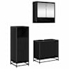 vidaXL Vannitoa m&ouml;&ouml;bleset 3 tk Must tamm 65 x 33 x 60 cm Tehispuit