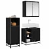 vidaXL Vannitoa m&ouml;&ouml;bleset 3 tk Must tamm 65 x 33 x 60 cm Tehispuit