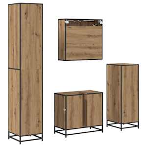 Sada koupelnového nábytku 4 pcs Artisanový dub kompozitní dřevo - obrázek 10