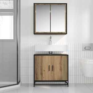 Sada koupelnového nábytku 2 pcs Artisanový dub kompozitní dřevo - obrázek 4