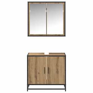Sada koupelnového nábytku 2 pcs Artisanový dub kompozitní dřevo - obrázek 7