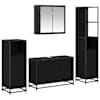 vidaXL Vannitoa m&ouml;&ouml;bleset 4 tk Must tamm 90 x 33 x 60 cm Tehispuit