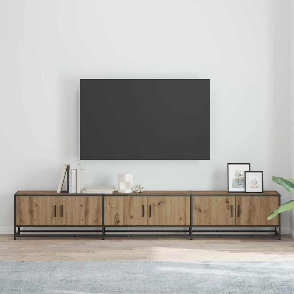 vidaXL Cabinet TV stejar artizanal 240 x 35 x 41 cm Lemn compozit