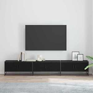 TV enote 2 pcs Črna Orehovina 240 x 35 x 41 cm Konstruiran les