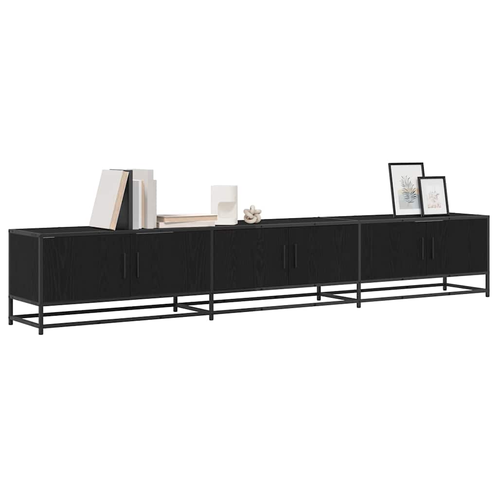 vidaXL TV-kast Zwart eiken 240 x 35 x 41 cm Bewerkt hout