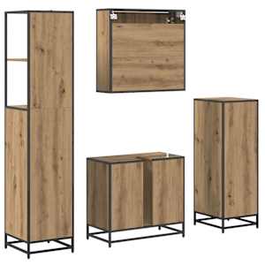 Sada koupelnového nábytku 4 pcs Artisanový dub kompozitní dřevo - obrázek 10