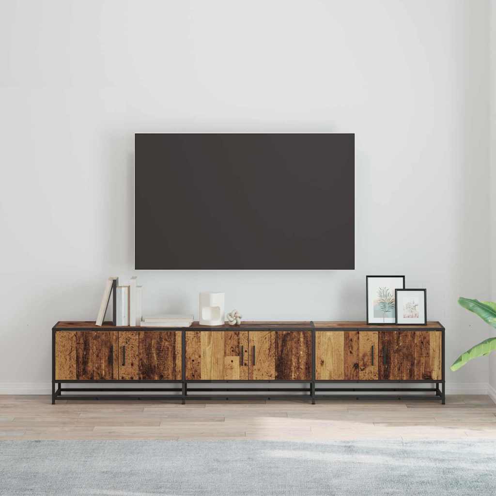vidaXL Cabinet TV Lemn vechi 210 x 35 x 41 cm Lemn compozit