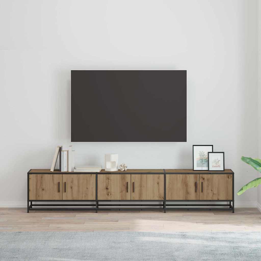 vidaXL Cabinet TV stejar artizanal 210 x 35 x 41 cm Lemn compozit